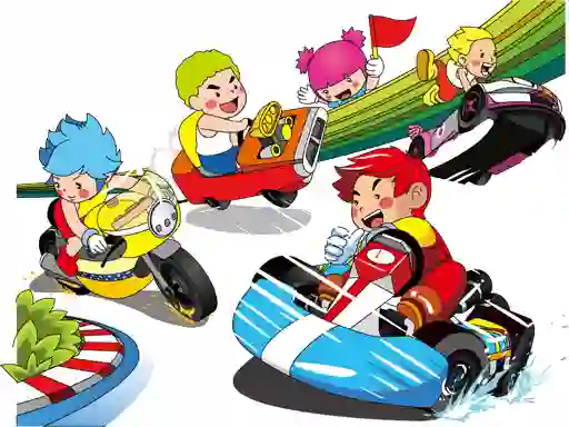 Hra Cartoon Kart Puzzle online