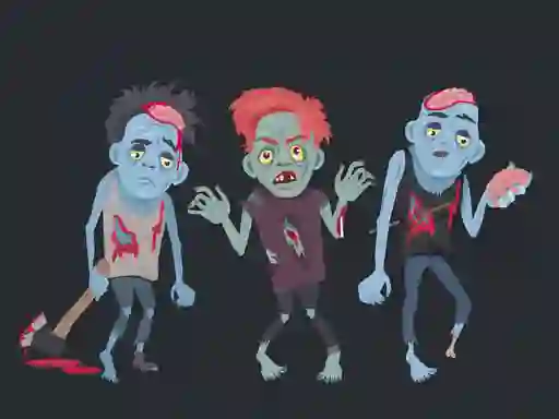 Hra Zombies and Skeletons Coloring online
