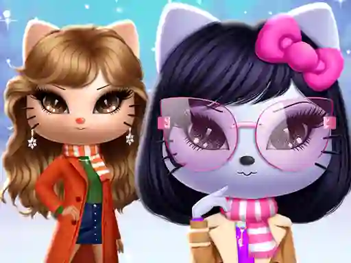 Hra Kitty Squad Winter Dress Up online