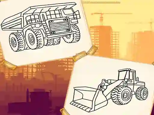 Hra Construction Trucks Coloring online