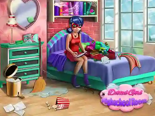 Hra Dotted Girl: Highschool room online