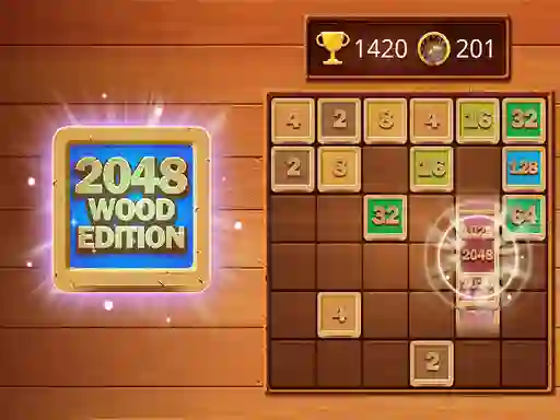 Hra 2048 Wooden Edition online