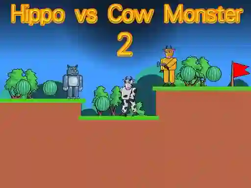 Hra Hippo vs Cow Monster 2 online