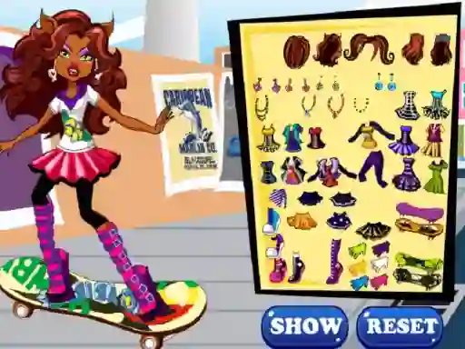 Hra Clawdeen skates online