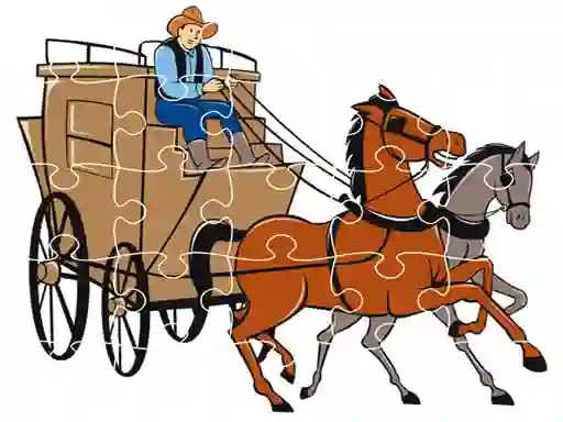 Hra Wagons Jigsaw online