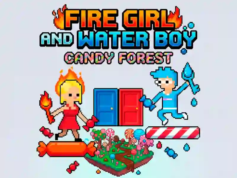 Hra Fire Girl and Water Boy Candy Forest online