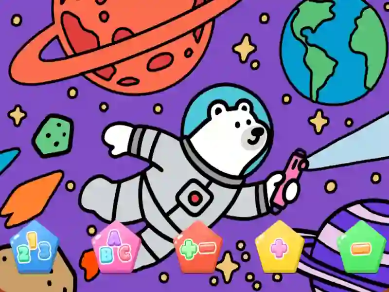 Hra Color By Code Space Bear online