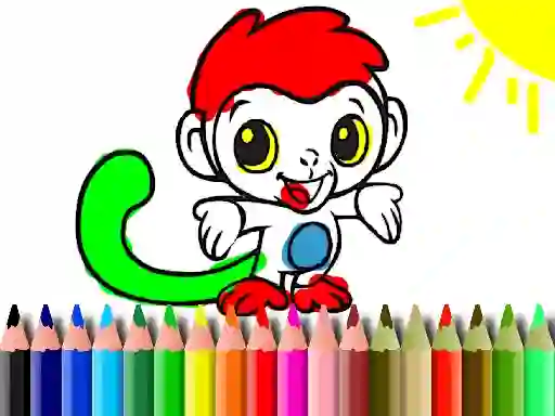 Hra Back To School: Monkey Coloring online