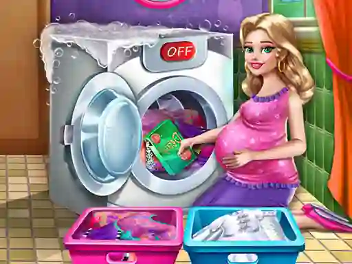 Hra Mommy washing clothes online