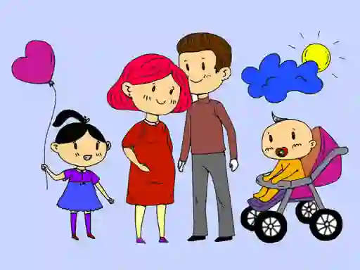 Hra Happy Family Coloring Book online