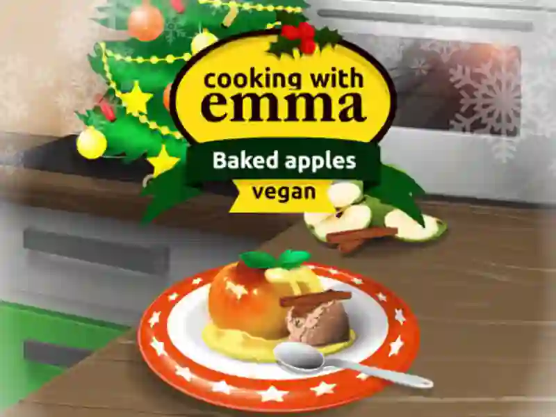 Hra Cooking with Emma Baked Apples vegan online