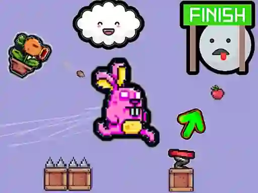 Hra Cute Rabbit's Challenging Adventure online