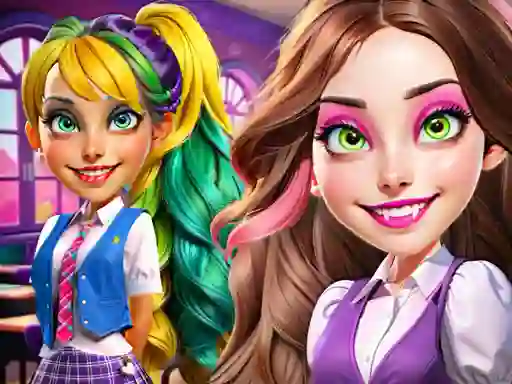 Hra Princesses at Horror School online