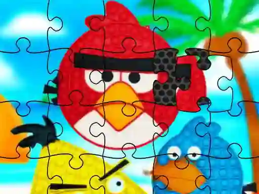 Hra Funny Birds Pop It Jigsaw online