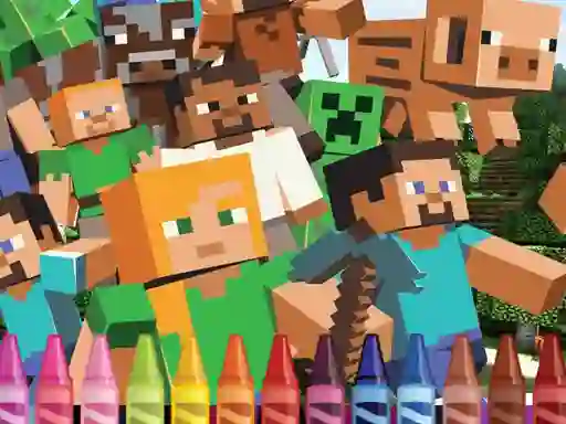 Hra 4GameGround Minecraft Coloring online