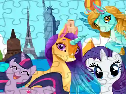 Hra Unicorns Travel The World Puzzle online