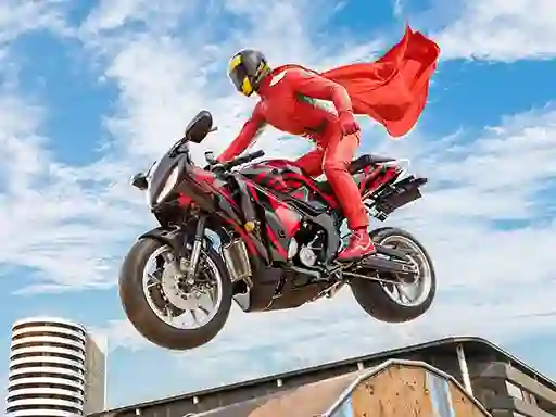 Hra Real Motorbike Super Hero Stunt 3D online