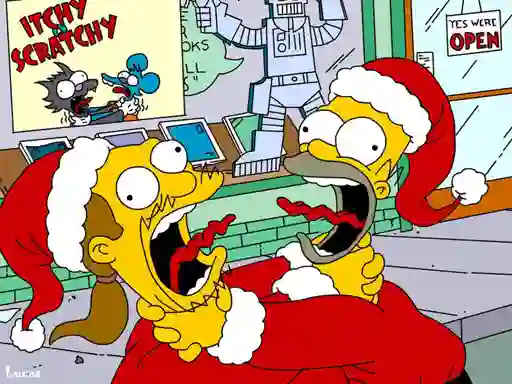 Hra Simpsons Christmas Jigsaw Puzzle online