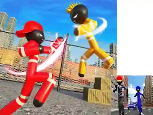 Hra Stickman Police vs Gangsters Street Fight online