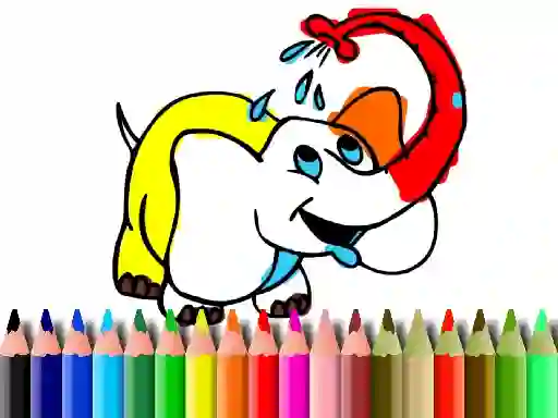 Hra Back To School: Elephant coloring online