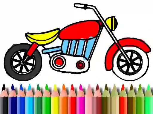Hra Back To School: Motorbike Coloring online