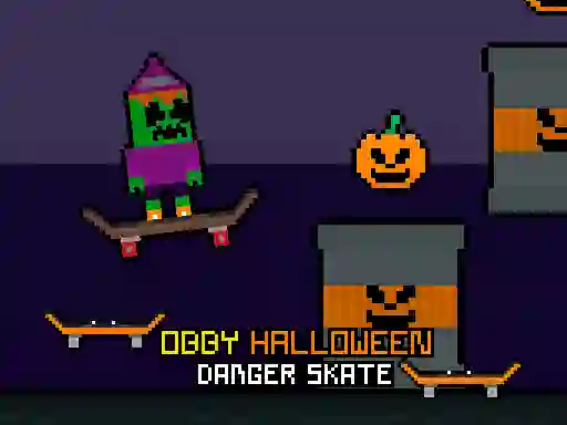 Hra Obby Halloween Danger Skate online