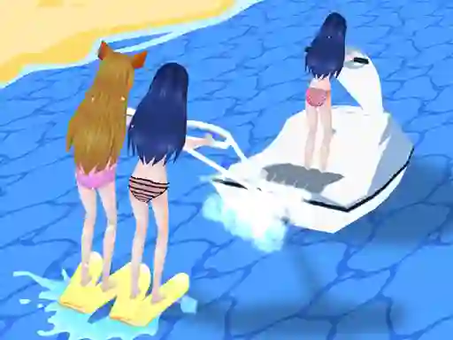 Hra Girl Surfer 3D online