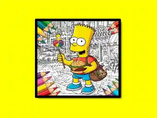 Hra Back To School Simpsons Coloring Book online