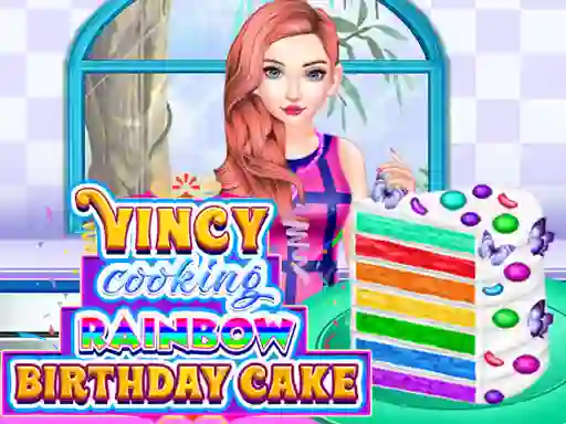 Hra Vincy Cooking Rainbow Birthday Cake online