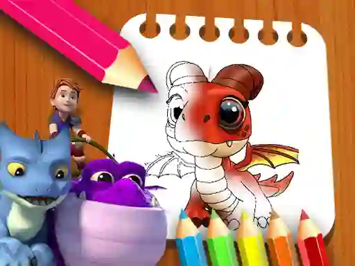 Hra Dragon Rescue Riders Coloring Book online