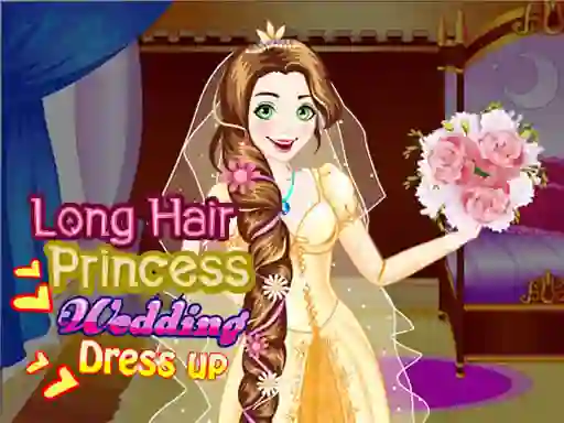 Hra Long Hair Princess Wedding Dress up online
