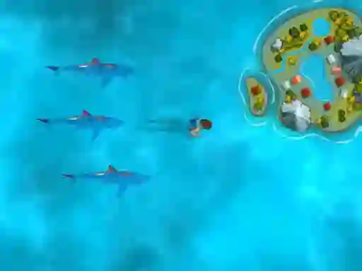 Hra Survive the Sharks online