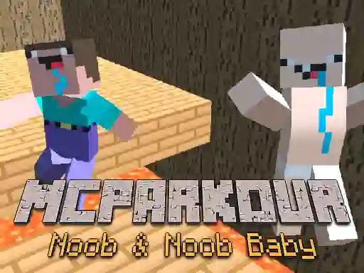 Hra MCParkour Noob & Noob Baby online