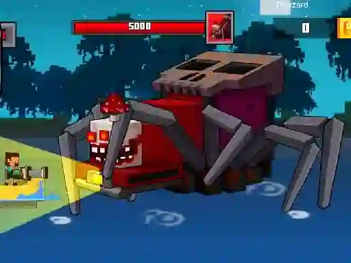 Hra Pirate Block Craft Monster Shooter online