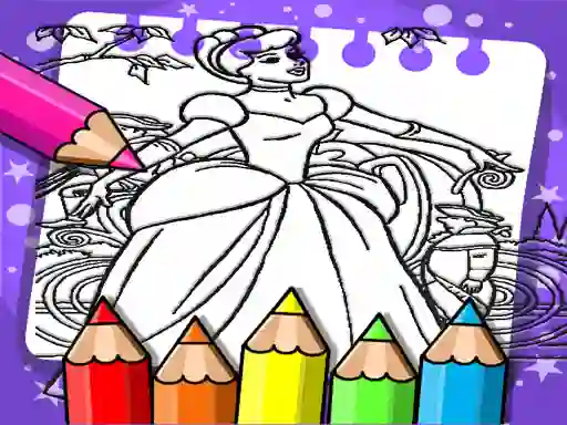 Hra Cinderella Color Book online