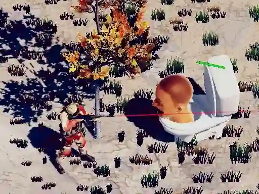 Hra TopDown Skibidi Toilet Shooting online