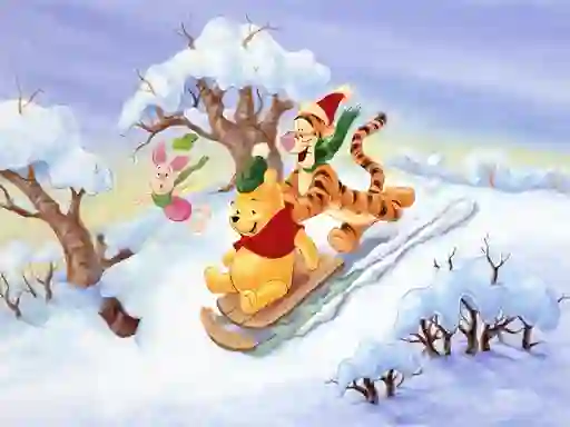 Hra Winnie the Pooh Christmas Jigsaw Puzzle 2 online