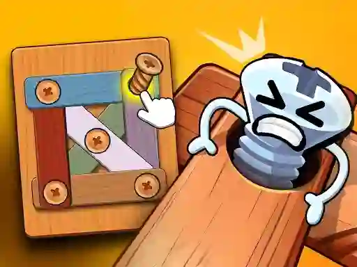 Hra Wood Bolts Nuts Screw Pin Puzzle online