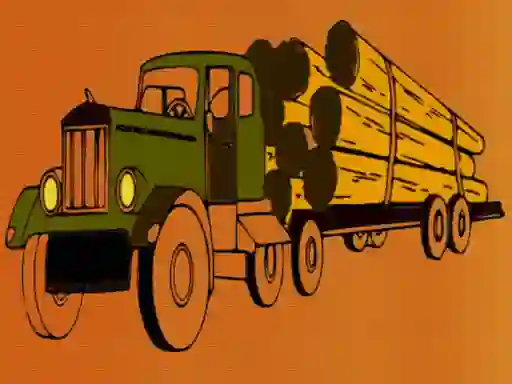 Hra Logging Trucks Coloring online
