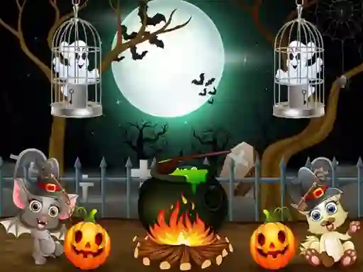 Hra Halloween Twin Ghosts Rescue online