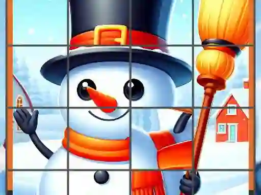 Hra Happy Snowman Puzzle online