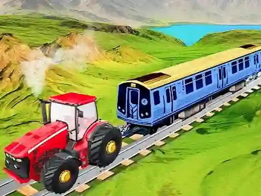Hra Chain Tractor Train Towing Game 3D online