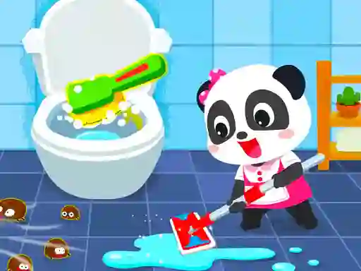 Hra Baby Panda House Cleaning online