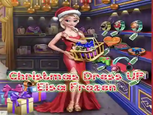 Hra Elsa Frozen Christmas Dress up online