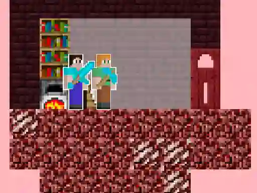 Hra Alex and Steve Nether online