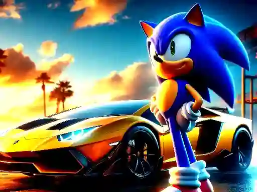 Hra Sonic Run for Lamborghini online