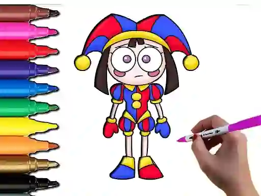 Hra Pomni Coloring Time online