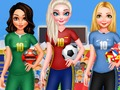 Hra BFF Princess Hlasujte pre futbal 2018  online