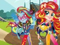 Hra Dievčatá z Equestrie. Hry priateľstva: Motocross  online