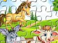 Hra Puzzle s hospodárskymi zvieratami  online